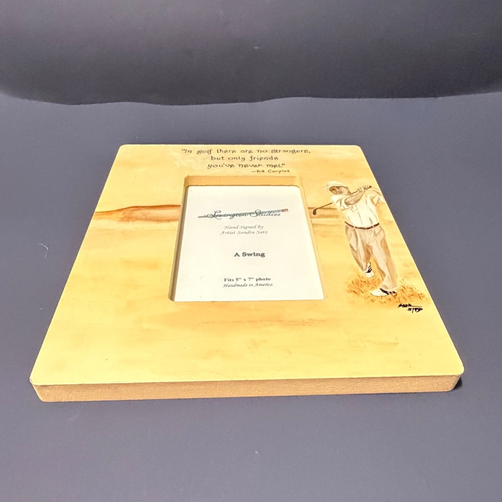 Lexington Studios Sandra Satz A Swing Golf Wood Picture Frame 5x7 Bill Campbell - Picture 11 of 16